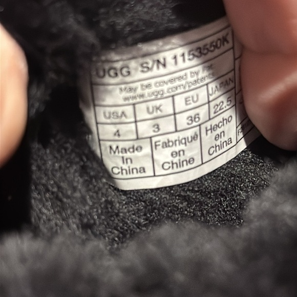 UGG Classic Black Boots Size 4 - Picture 6 of 6
